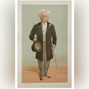 Vintage Art Vanity Fair print by Guth Charles Boson 1895